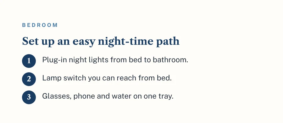 Sample page: setting up an easy night-time path