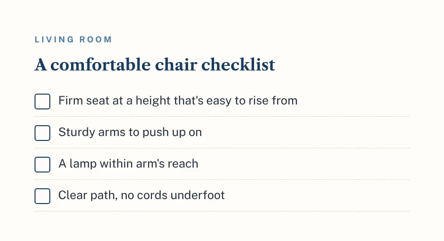 Sample page: a comfortable chair checklist